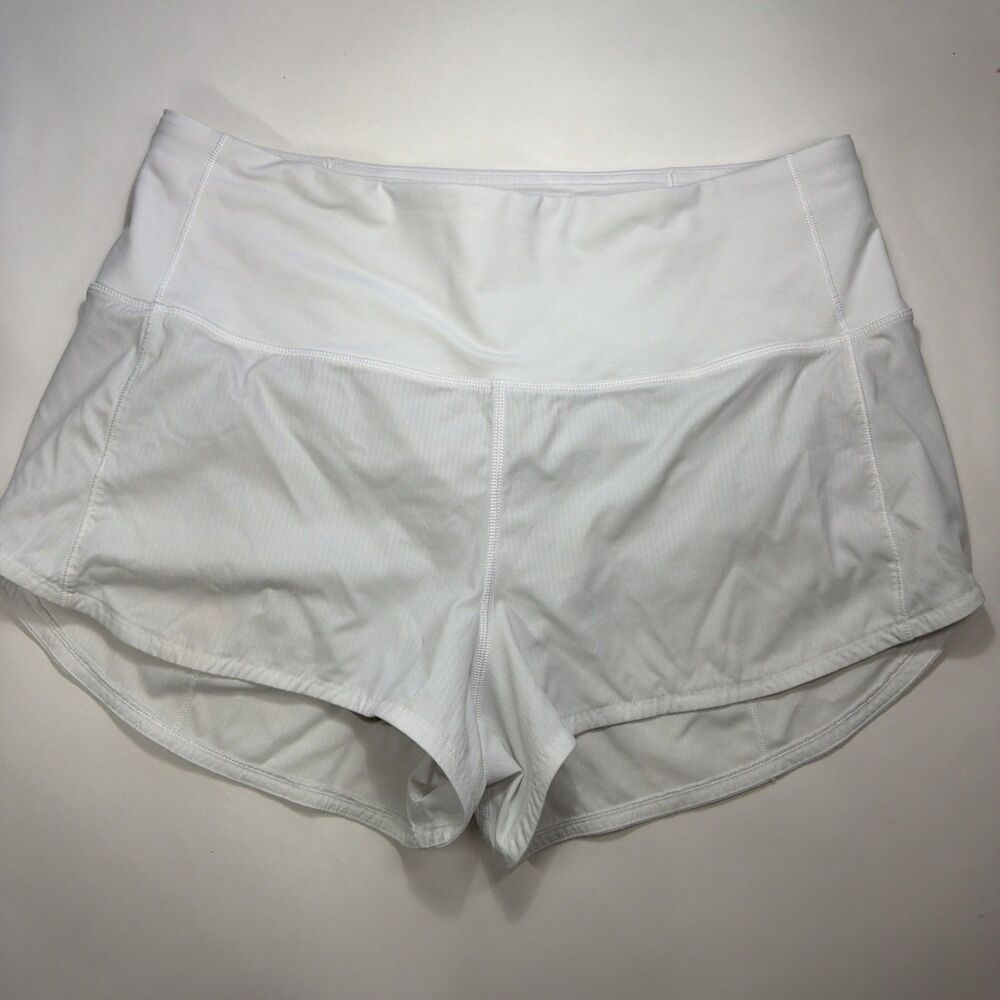 Lululemon Women’s 2.5” High Waisted White Speed Up Shorts Size 8